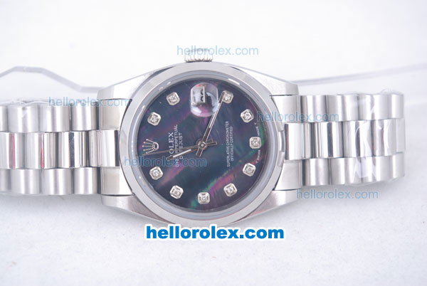 Rolex Datejust Oyster Perpetual Automatic with White Bezel,Full Colorful Dial and Diamond Marking-Small Calendar - Click Image to Close